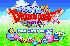 Slime Morimori Dragon Quest - Shougeki no Shippo Dan Title Screen